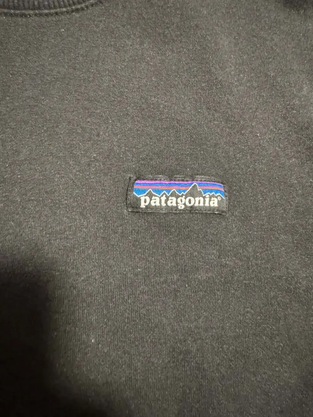 Patagonia P-6 Label Uprisal Crewneck Sweatshirt Men's Size Small Black